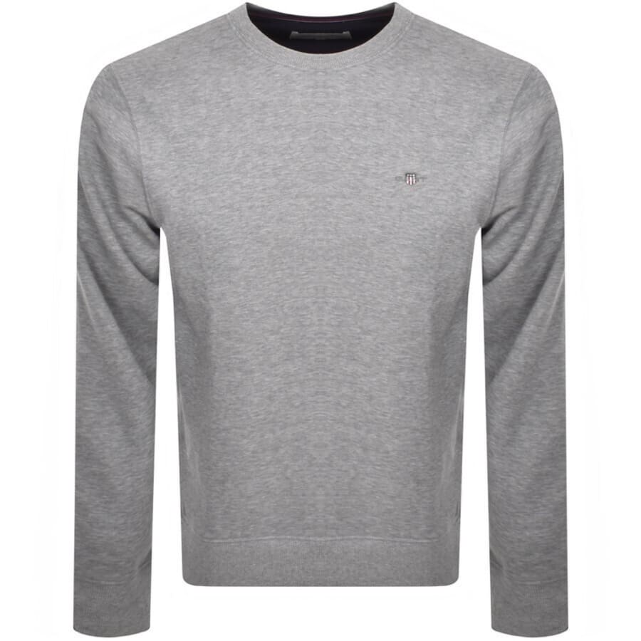 Gant Regular Shield Crew Neck Sweatshirt Grey